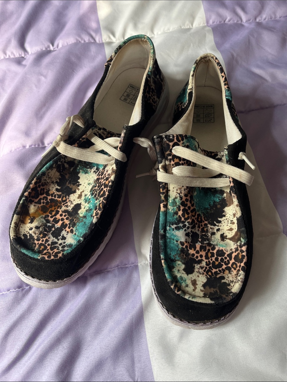 Cute Leopard Print Loafers Size 9.5/43